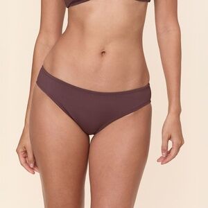 Andie The Classic Bikini Bottom - Eco Nylon - Mink Size SMINK / S